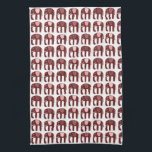 Elephant Mönster Rosa Kökshandduk<br><div class="desc">Dansa ditt kök med den här coolan handduken. Gör en underbar uppvärmning,  födelsedag eller bröllop! Du kan anpassa den och även lägga till text. Kolla min butik för mycket mer färg och mönster!</div>