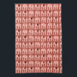 Elephant Mönster Rosa Red Kökshandduk<br><div class="desc">Dansa ditt kök med den här coolan handduken. Gör en underbar uppvärmning,  födelsedag eller bröllop! Du kan anpassa den och även lägga till text. Kolla min butik för mycket mer färg och mönster!</div>
