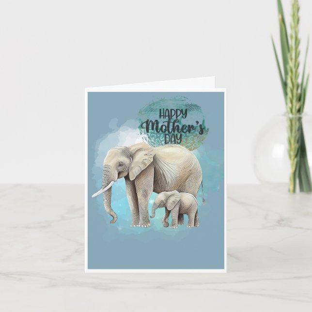 Elephant Mors dag Card Tack Kort (Framsida)
