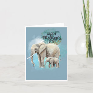 Elephant Mors dag Card Tack Kort