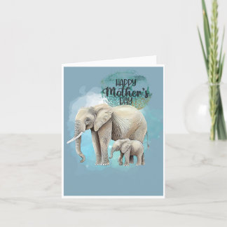 Elephant Mors dag Card Tack Kort