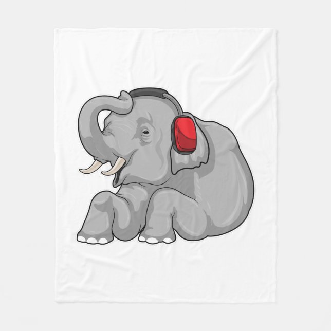 Elephant Music Headphone Fleecefilt (Framsidan)