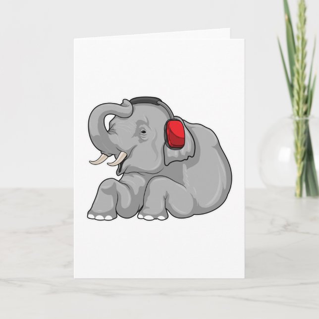 Elephant Music Hörlurar Kort (Framsida)