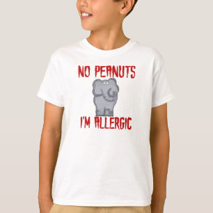 Elephant NO Peanuts jag är allergisk T-shirt