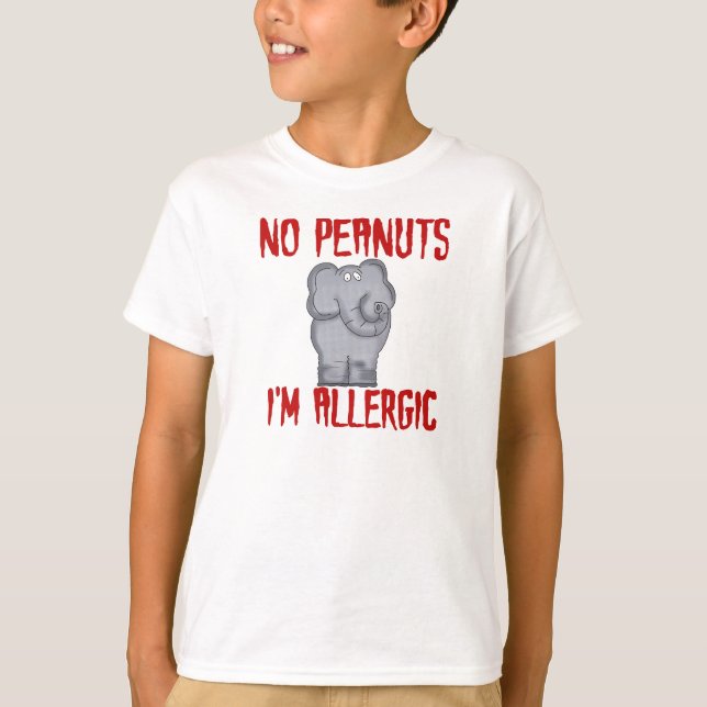 Elephant NO Peanuts jag är allergisk Tröja (Framsida)