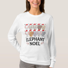 Elephant Noel Cheer Festive Helgdag sötskjorta T Shirt