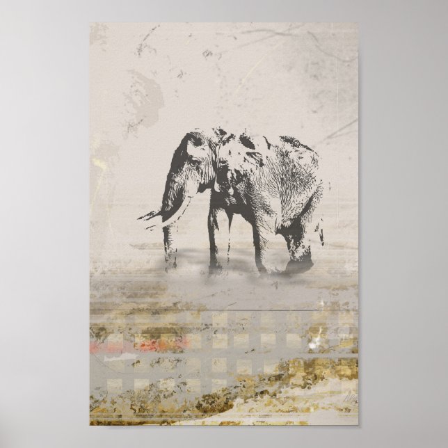 Elephant Nomad Wildlife Skriv ut Poster (Framsidan)