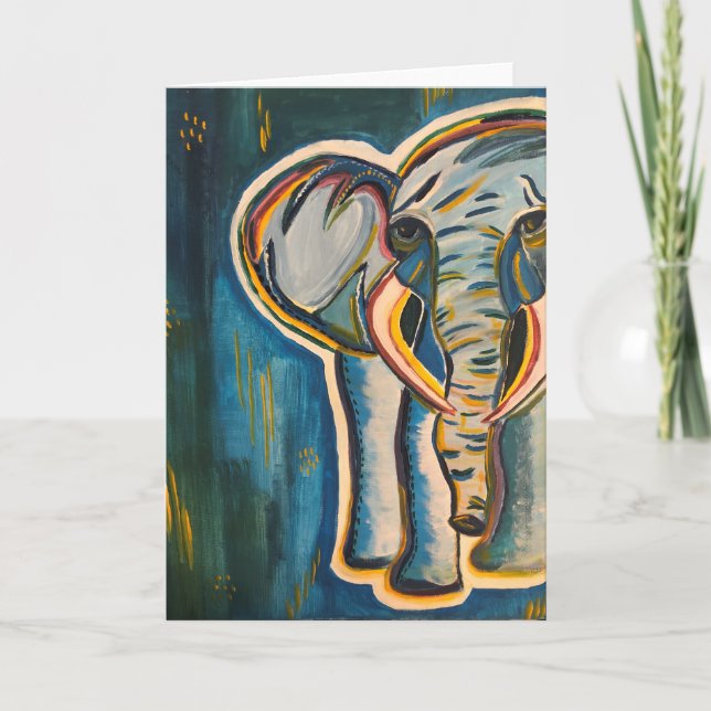 Elephant Notecard Anteckningskort (Framsida)