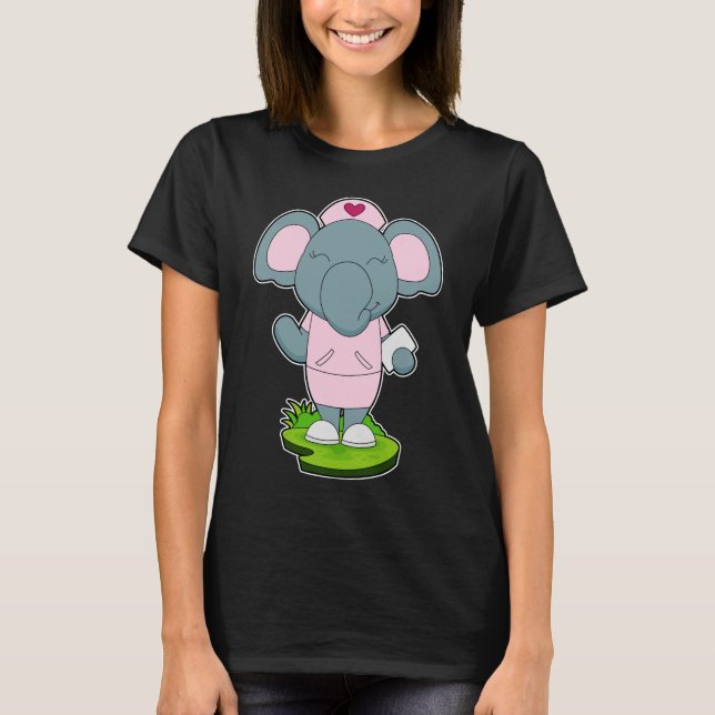 Elephant Nurse Note T Shirt (Framsida)