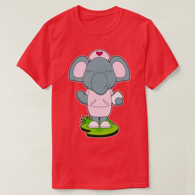 Elephant Nurse Note T Shirt (Design framsida)