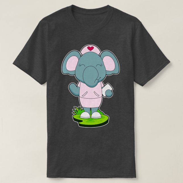 Elephant Nurse Note T Shirt (Design framsida)