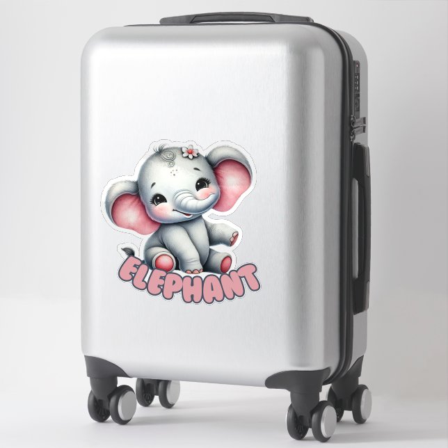 ELEPHANT - NURSERY STICKER KLISTERMÄRKEN (Resväska)