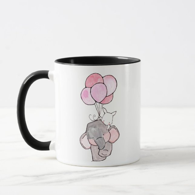 Elephant och Bunny Kaffe koppar (Vänster)