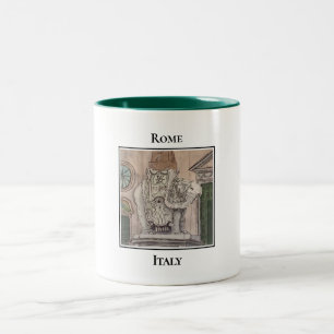 Elephant och Obelisk, Roms Piazza della Minerva Två-Tonad Mugg