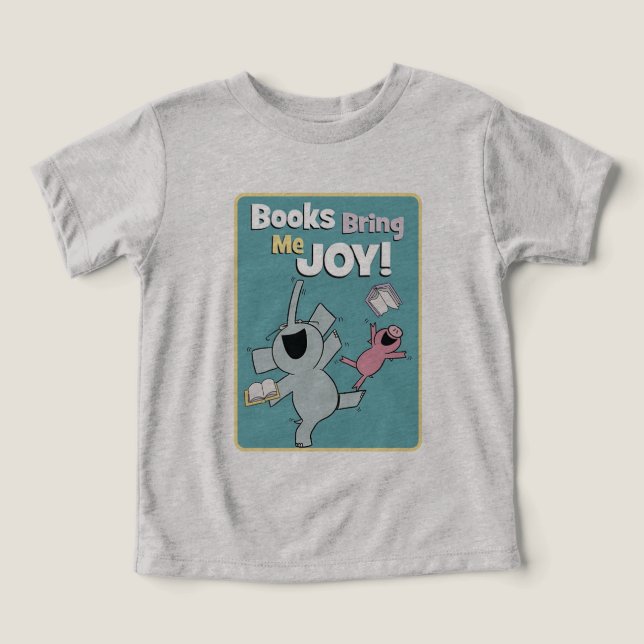Elephant och Piggie Bokar hälsar mig Joy T Shirt (Design Framsida)