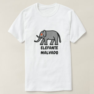 Elephant och spansk text elefante malvado tee