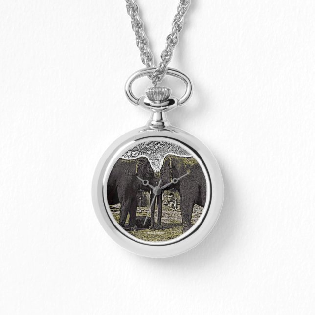 Elephant Ögon Armbandsur (Framsida)