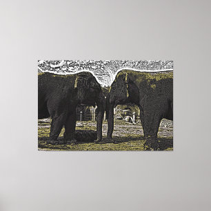 Elephant Ögon Canvastryck