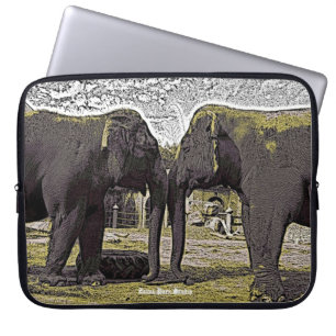 Elephant Ögon Laptop Fodral