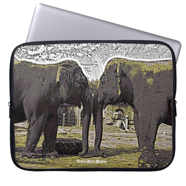 Elephant Ögon Laptop Fodral (Framsidan)