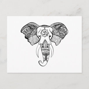 Elephant Om Vykort