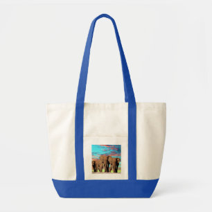 Elephant Opal Sunrise, Impulse Tote Bag Tygkasse