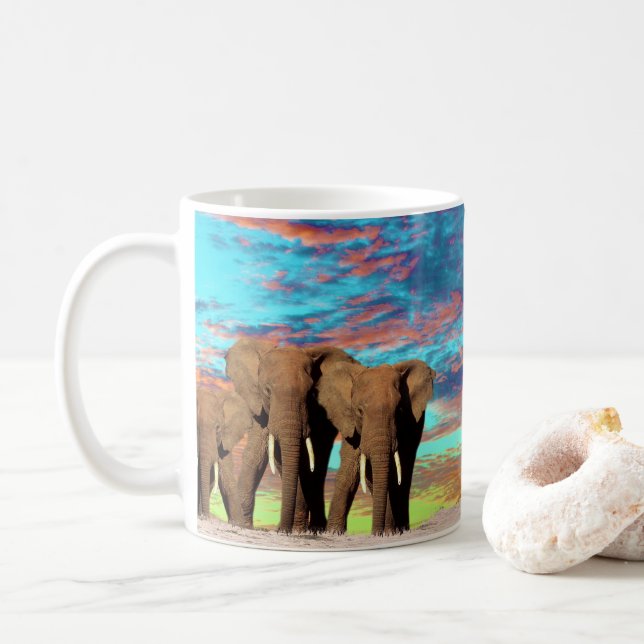 Elephant Opal Sunrise, kaffe Mugg (Med munk)