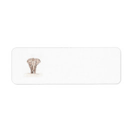 elephant ornament returadress etikett