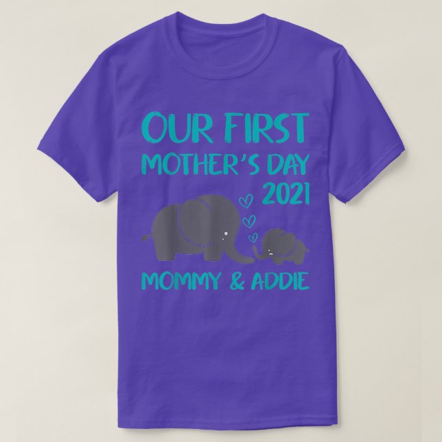 Elephant Our First Mothers Day  T Shirt (Design framsida)