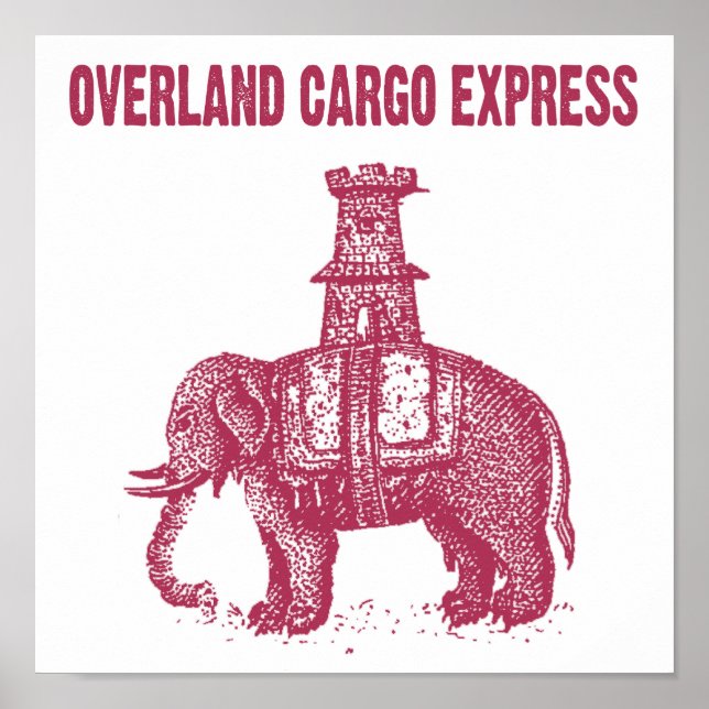 Elephant Overland Cargo Express Poster (Framsidan)