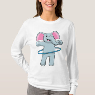 Elephant på Fitness med Fitness däck T Shirt