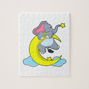 Elephant på moln pussel