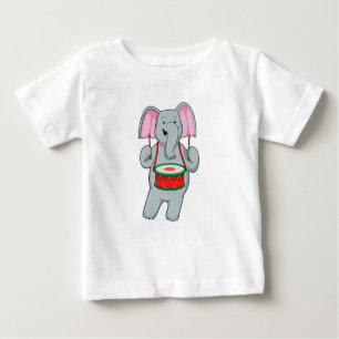 Elephant på Music med Drum T Shirt