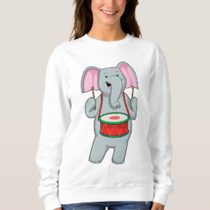Elephant på Music med Drum T Shirt