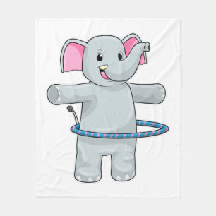 Elephant på Sports with Fitness däck Fleecefilt
