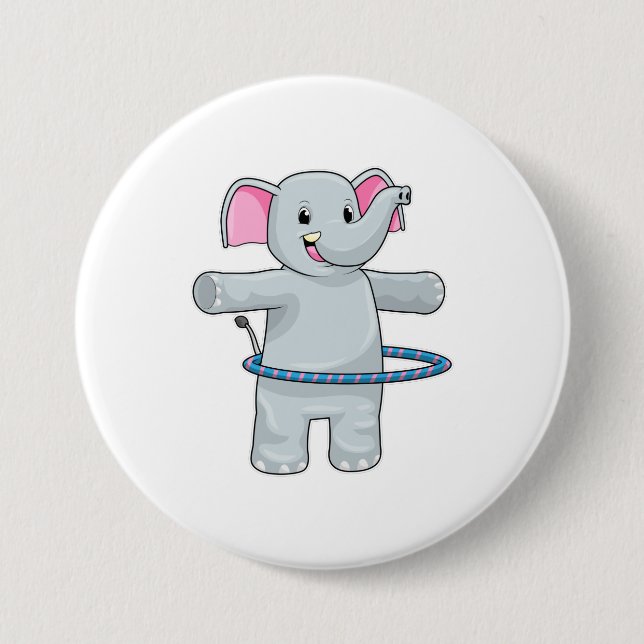 Elephant på Sports with Fitness däck Knapp (Framsida)
