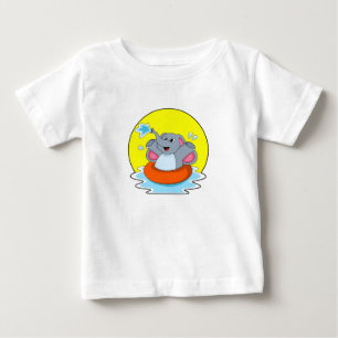 Elephant på Swimming med livboj T Shirt