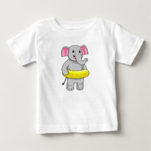 Elephant på Swimming med livboj T Shirt