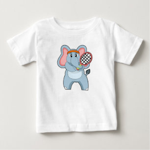 Elephant på Tennis med Tennis racket T Shirt