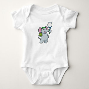 Elephant på Tennis med Tennis racket T Shirt