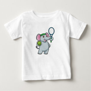 Elephant på Tennis med Tennis racket T Shirt