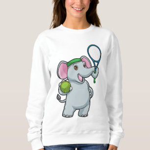 Elephant på Tennis med Tennis racket T Shirt