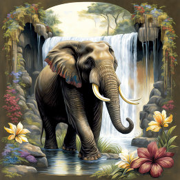 Elephant Painting Jigszle Puzzle Pussel