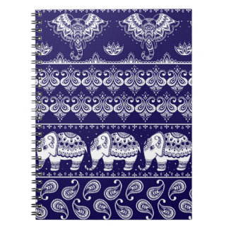 Elephant, paisley: stammen vintage mönster. anteckningsbok