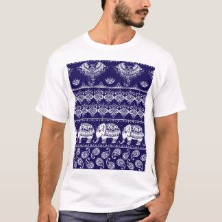 Elephant, paisley: stammen vintage mönster. t shirt