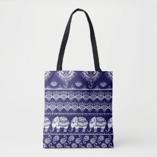 Elephant, paisley: stammen vintage mönster. tygkasse