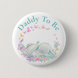 Elephant pappa till Butterfly Button Knapp