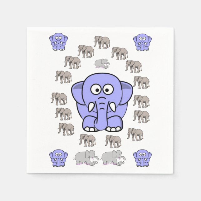 Elephant Papper Napkins Pappersservett (Framsidan)