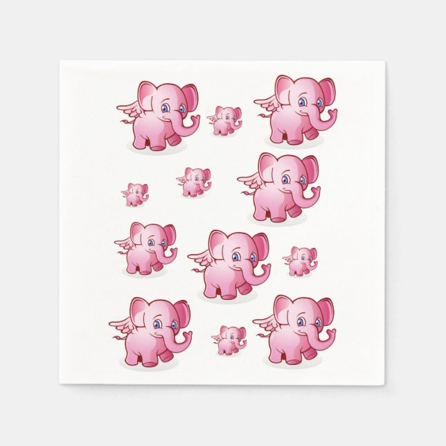 Elephant Papper Napkins Pappersservett (Framsidan)