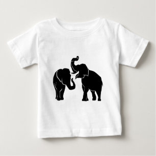 Elephant par Anpassningsbar Färg Baby T-Shirt